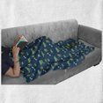 thumbnail image 5 of Cartoon Soft Flannel Fleece Throw Blanket, Caterpillar Travelling in Air on Leaf Clouds Sun Sky Cheerful, Cozy Plush for Indoor and Outdoor Use, 70" x 90", Sea Green Petrol Blue, by Ambesonne, 5 of 5