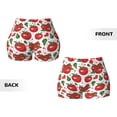 thumbnail image 5 of Kdxio Hand Drawn Tomatoes Print Workout Shorts for Women Seamless Soft Smooth Gym Yoga Scrunch Active Shorts, 5 of 9