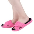 thumbnail image 3 of Litfun Women's Fuzzy Slippers Adjustable Terry Cloth Indoor Slippers Open Toe House Shoes with Arch Support, 3 of 8