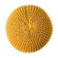 thumbnail image 2 of Knitted Cotton Yellow Pouf - 200lbs Capacity Ottoman for Relaxing at Home, 2 of 2
