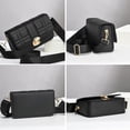 thumbnail image 3 of PORT&LOTUS Stylish Small Diamond-Quilted Handbag with Crossbody Strap, Exquisite Metal Lock Closure and Wide Shoulder Belt, 3 of 6