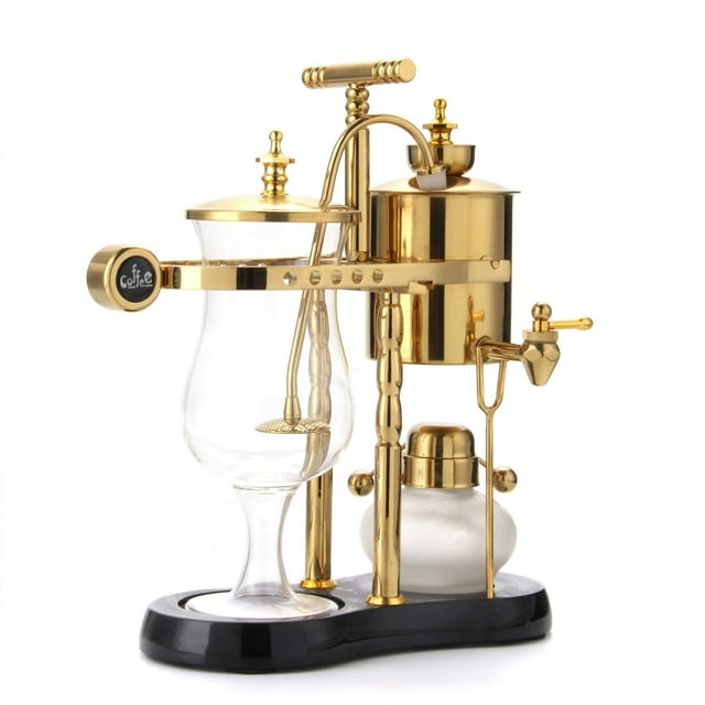 Diguo Belgian/Belgium Balance Siphon/Syphon Coffee Maker. Elegant Double Ridged Fulcrum with Tee handle