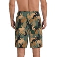 thumbnail image 2 of Balery Camouflage Rabbit Men's Cotton Knit Pajama Shorts Waistband & Pockets,Short Pajama Pants-Medium, 2 of 8