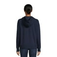 thumbnail image 3 of Time and Tru Women's and Women’s Plus Zip Front Fleece Hoodie Jacket, Sizes XS-4X, 3 of 5