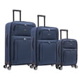 thumbnail image 1 of TOSCANO Gestore Ensemble de Valises Souples Légères 3 Pcs (21/28/32 Pouces), 4 Roues Pivotantes, Extensible - Bleu Marine, 1 of 5