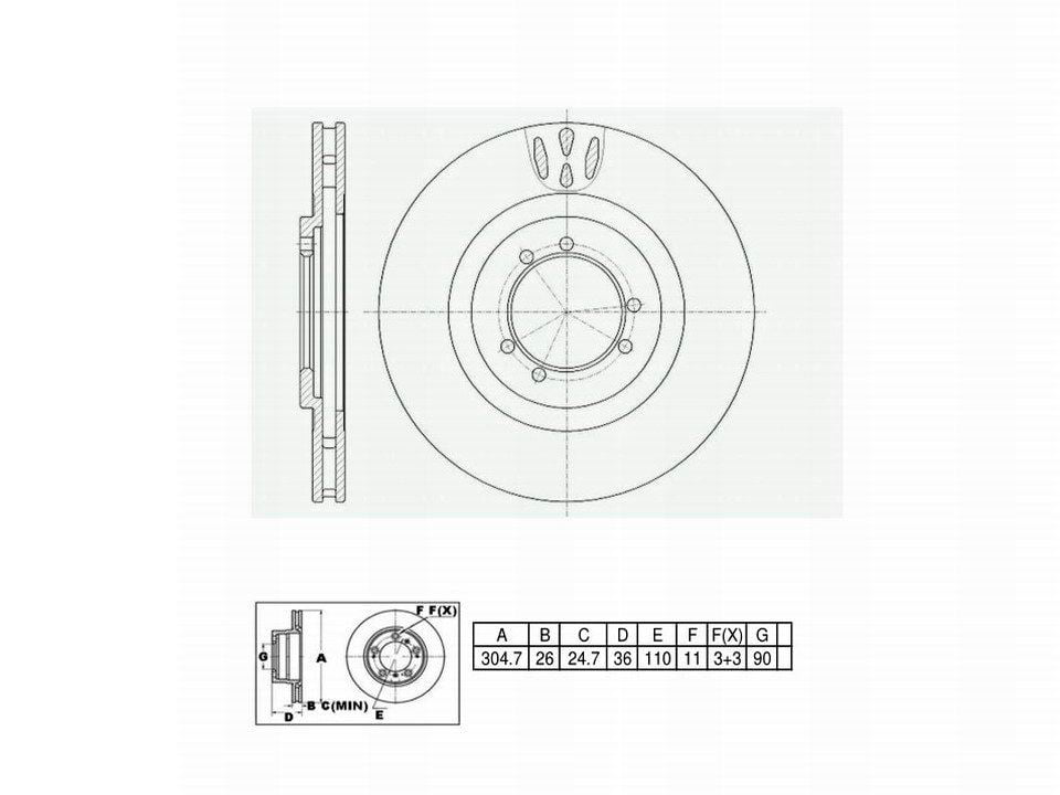 Winstop Brake Rotor, Front WS240990, AM General Hummer 1998-1996