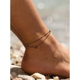 thumbnail image 3 of FaithHeart Initial M Anklets for Women, Waterproof Letter Ankle Bracelets Non Tarnish Black Stainless Steel Layered Anklet Summer Beach Foot Jewelry Gift for Girlfriend Valentine's Day, 3 of 8