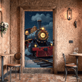thumbnail image 5 of Festive Christmas Themed Vintage Steam Train Design Background Party Decoration Backdrop Banner for Holiday Gatherings Christmas Celebrations Family Parties Winter Events, 5 of 7