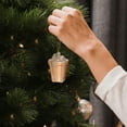 thumbnail image 5 of Champagne-Colored Christmas Tree Ornaments (For Different Genders), 5 of 5