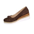 thumbnail image 2 of DIVVce Wedge Espadrille Shoes For Women Knotted Suede Closed Toe Comfortable Slip On Casual Footwear, 2 of 8