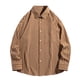 thumbnail image 1 of pstuiky camisas de manga larga para hombre, Camisa de manga larga con cuello vuelto, rayas y botones para hombre camisetas de hombre l, 1 of 2