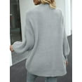thumbnail image 3 of Women's Fall/Winter Balloon Sleeves Sweater Women's Coat Fashion Chunky Wool Pockets Casual Knitted Cardigan, 3 of 4