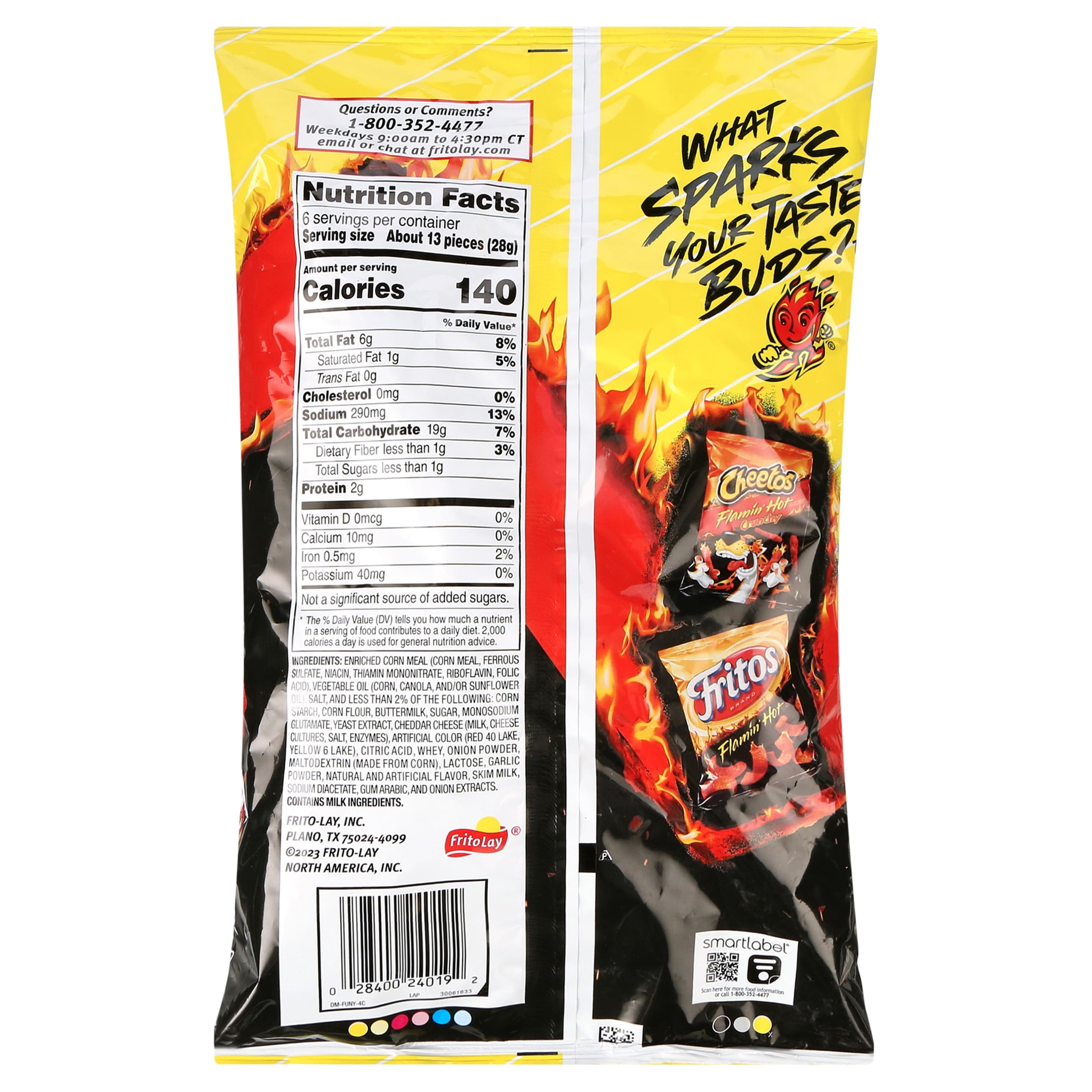 Funyuns Flamin' Hot Onion Flavored Rings, 6 oz Bag
