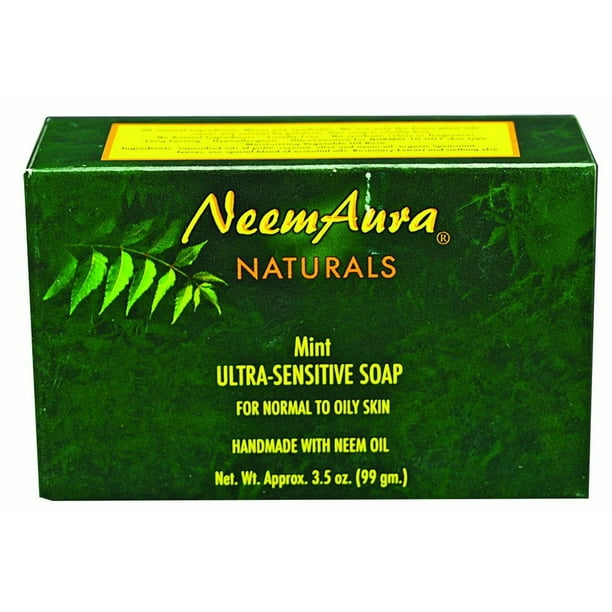 Neem Aura Naturals Neem Soap, Mint, 3.3 Oz