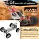 thumbnail image 4 of Bewildely 1/14 coche de Control remoto Marco de Metal modificado diferenciales mejorados pieza de repuesto montar accesorios de conjunto de automóviles Kits de construcción modelo Plata Bewildely FN010379-04, 4 of 6