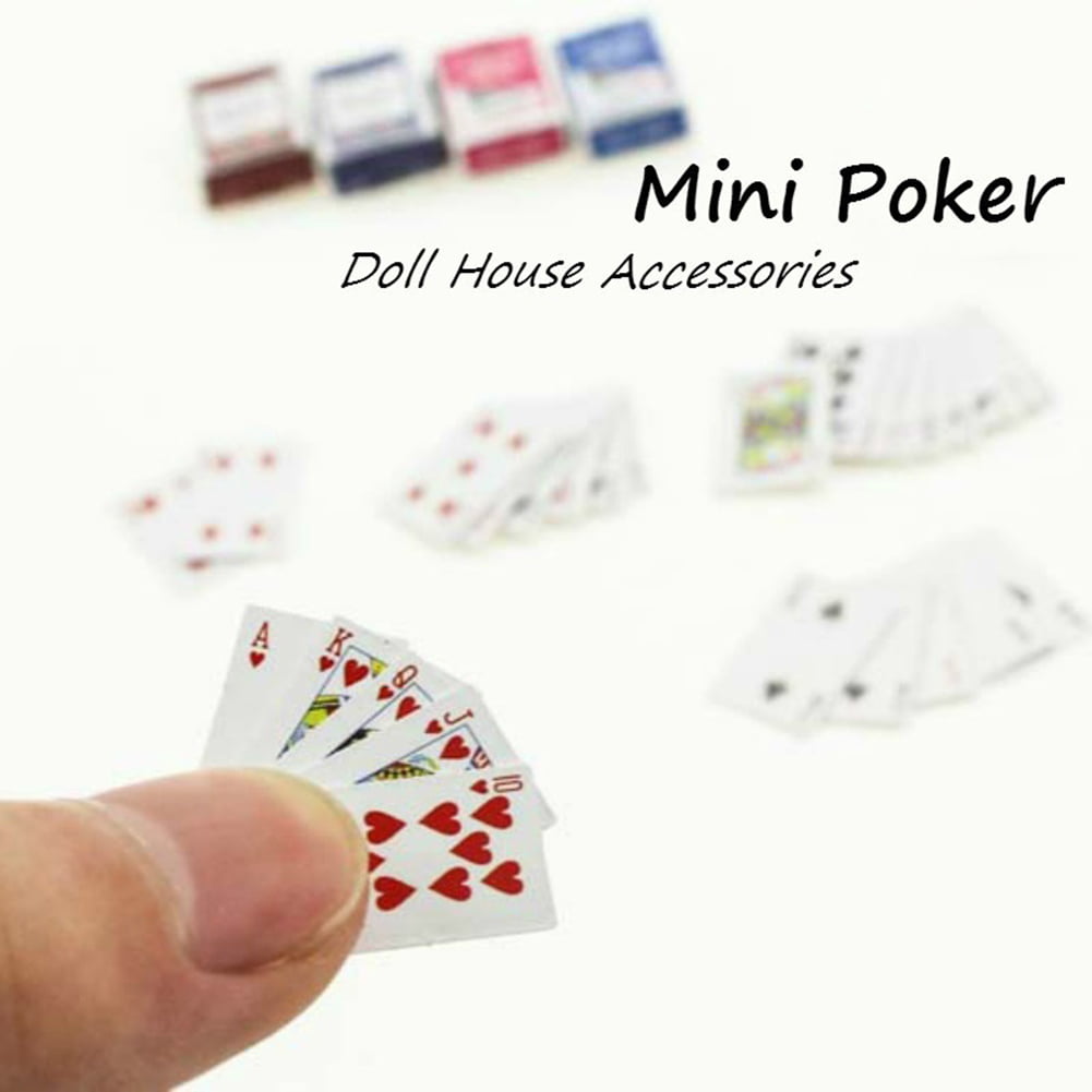 Cute Mini 1:12 Dollhouse Playing Cards Doll House Mini Poker Miniature Poker 