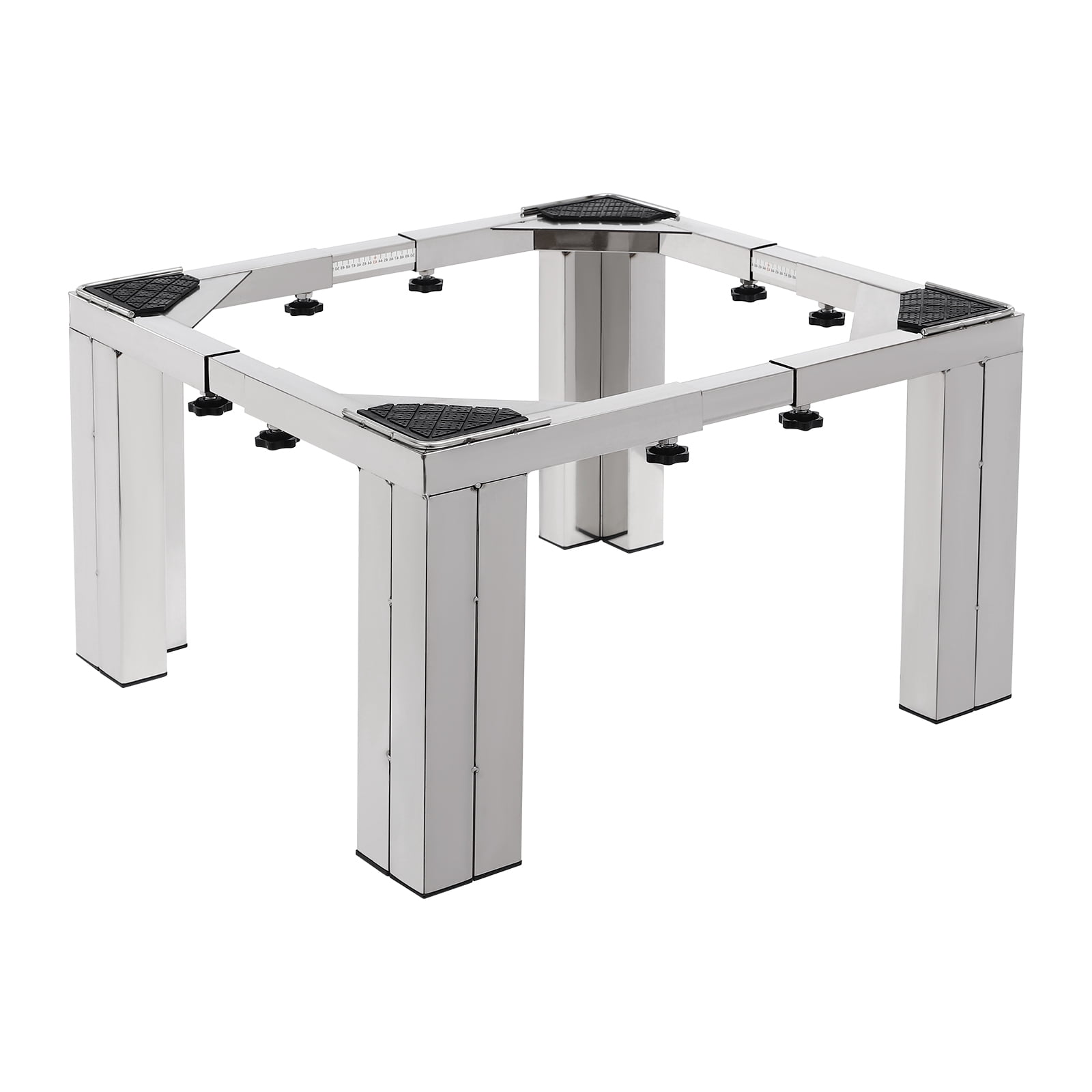 Heavy Duty Appliance Stand, 12 Inch Washing Machine & Refrigerator Riser with Adjustable Width, 1100 lbs Capacity, Stainless Steel Utility Base to Prevent Rust & Ease Cleaning