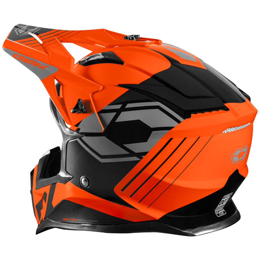 Castle CX200 Sector MX Offroad Helmet Flo Orange MD - image 2 of 3