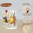 thumbnail image 4 of Clear Rotating Display Case Stackable Storage Box Dustproof For Collections, 4 of 11