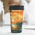 thumbnail image 6 of Fotbe Tropical Sunset Paradise Printed Insulated Travel Coffee Mug Spill Proof Leak Proof Stainless Steel Coffee Tumbler Reusable Coffee Cups with Lids Thermos, 6 of 8