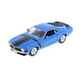 thumbnail image 2 of Diecast Car & Display Case Package - 1970 Ford Mustang, Blue - Welly 22088 - 1/24 Scale Diecast Model Toy Car w/Display Case, 2 of 3