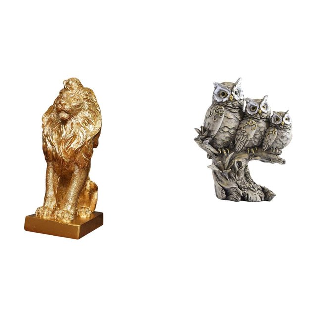 Figura de león,Estante con estatua de león para escritorio,oficina,decoración del hogar,Figuras de búho,Figuras de búho,animales artificiales,artesanías,decoración del hogar,Figura en