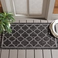 thumbnail image 2 of SAFAVIEH Courtyard Claudia Geometric Indoor/Outdoor Area Rug, Black Charcoal, 2'7" x 5', 2 of 9