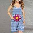 thumbnail image 2 of SHTXOZHI Girl's Casual Sleeveless Short Jumpsuits V Neck Spaghetti Strap Romper with Pocets, 2 of 3