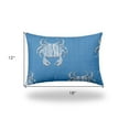 thumbnail image 3 of HomeRoots 12" X 18" Blue And White Crab Blown Seam Coastal Lumbar Indoor Outdoor Pillow, 3 of 5