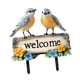 thumbnail image 5 of Letrero de bienvenida con pájaros, estaca de PVC para jardín, escultura de pájaro, diseño de doble cara, colorido, para decoración de exteriores y pat, 5 of 9
