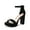 BLACK-SUEDE, variant on Women's Platform Chunky High Heeled Sandals Open Toe Block Heels Ankle Strap Dress Shoes for Wedding Party Evening