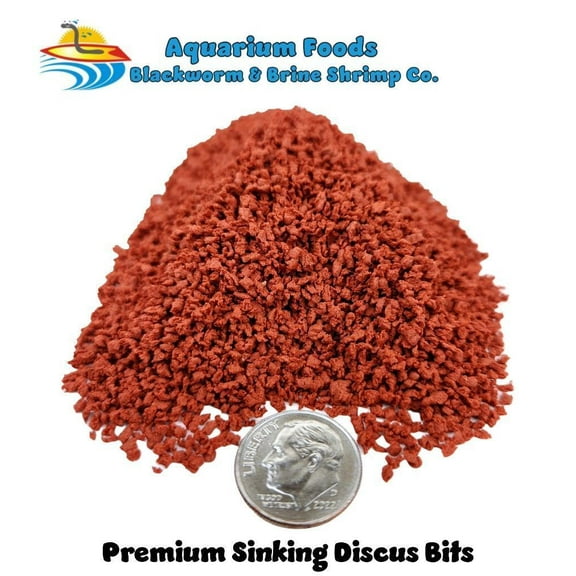 Premium Discus Bits Fish Food - Color Enhancing - Sinking - 1/2 mm - 1 mm...4oz