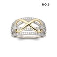 thumbnail image 3 of Sonducket Anillo de mujer elegante cristal cruzado decorativo mano joyería chapado vacaciones aniversario decoración colgante colgante Ropa, zapatos y accesorios Miscelánea Talla 6 Sonducket AP015524-02, 3 of 6