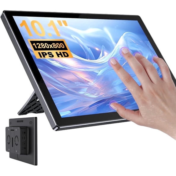 HOWENS 10.1 inch IPS Portable Monitor for Raspberry Pi 1280x800 16:10, 1000:1 Contrast 300 Nit High Brightness 60Hz Small HDMI Screen with 3.5mm Headphone Jack - Second Display for Laptop PC Phone