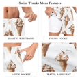 thumbnail image 5 of FORMRS Mens Swim Trunks Mesh Liner Quick Dry Casual Beach Board Shorts with Pockets, Sizes S-2XL, Brown Ice Cream Pattern, 5 of 9