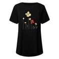 thumbnail image 4 of Pompotops Femmes Mode Casual Chemises Manches Courtes Tee Tops Tunique Blouse, 4 of 4