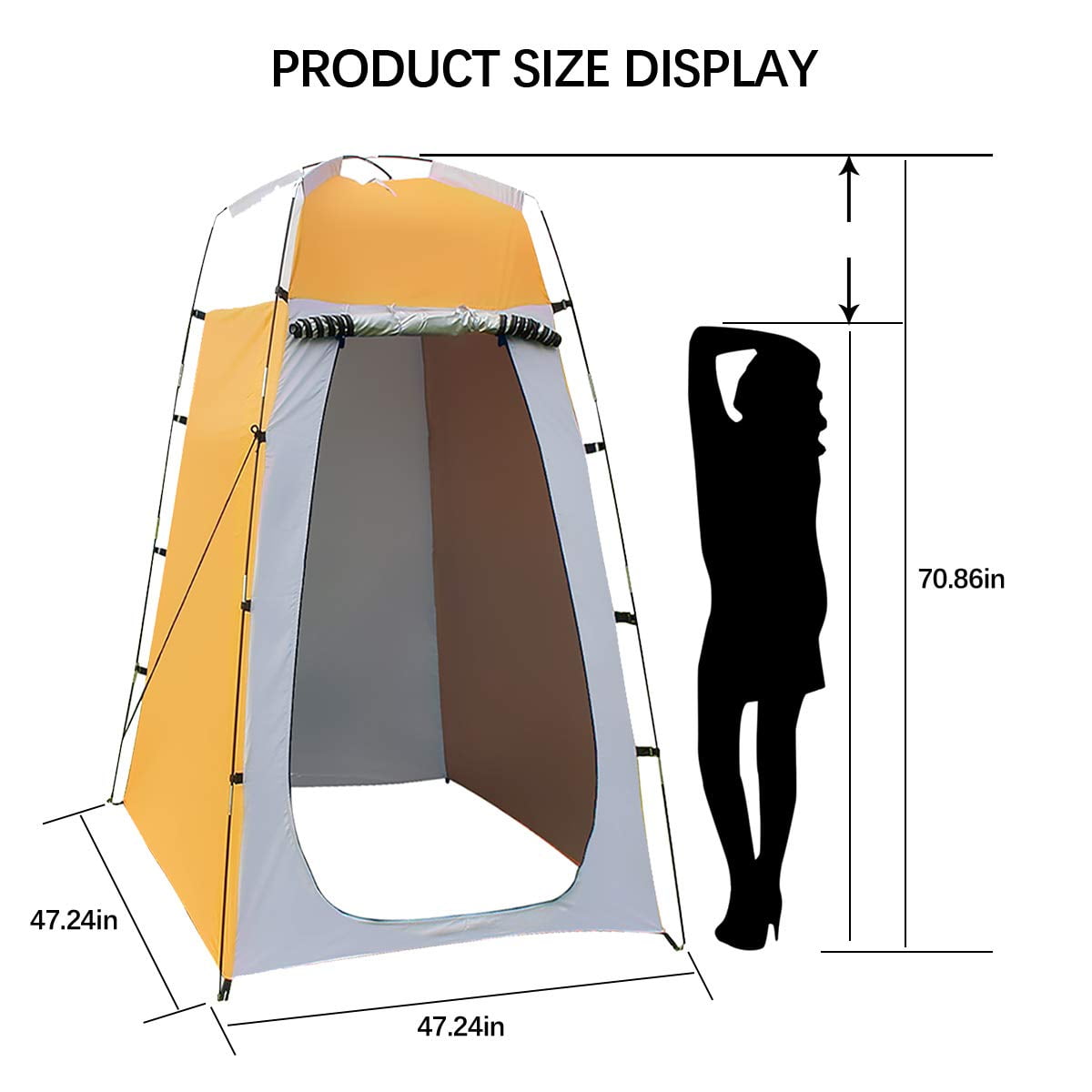 Portable Pop-up Tent - Waterproof Shower Tent, Outdoor Shower, Bath, Changing, Fitting Room Tent Shelter for Camping, Beach, Privacy Toilet