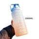 thumbnail image 2 of Botella de agua deportiva de 2000 ml Botellas de viaje portátiles con pajita con escala de tiempo (azul) Ehuebsd Libre de BPA, 2 of 7
