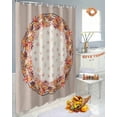 thumbnail image 4 of Fall Shower Curtain Red Orange Maple Leaf Bathroom Curtains with Hooks, Waterproof Fabric Autumn Leaves Thanksgiving Bath Shower Curtains Set for Bathroom Bathtubs Decor 72x84 Inch, 4 of 7