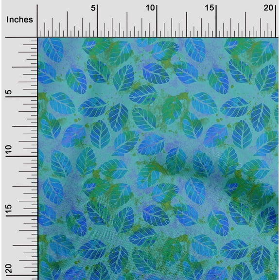 oneOone Cotton Jersey Teal Blue Fabric Batik Fabric For Sewing Printed Craft Fabric By The Yard 58 Inch Wide - XQ