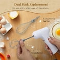 thumbnail image 3 of Cordless Hand Mixer with 3 Speed Modes, Detachable Whisks, Ergonomic Design, White, 3 of 5