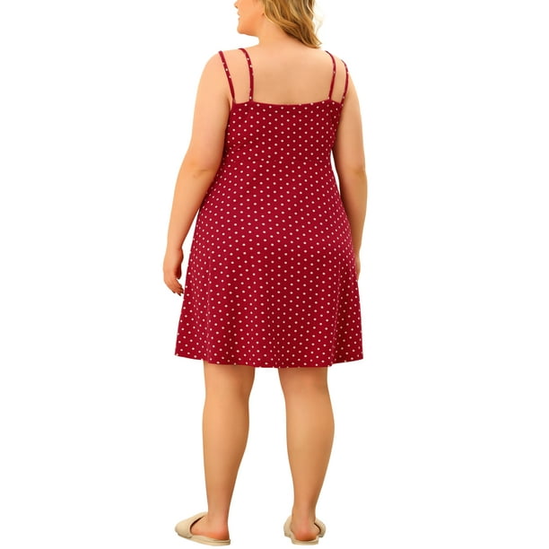 red polka dot lingerie dress Cassidy Red Polka Dot Mini Dress - 18