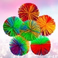 thumbnail image 2 of MasteelfCA 1 Set of 10pcs 60MM Colorful Stringy Ball Silicone Bouncing Fluffy Jugging Ball Stress Relief Ball（Colorful）, 2 of 7
