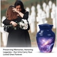 thumbnail image 4 of Star Galaxy Funeral Urn For Adult Man And Woman, Purple Urn For Human Ashes Adult Female Mom, 1 Large & Small Urns Male Set Of 4, Blue Cremation Urns For Human Ashes For Male And Female, 10&3 Inch, 4 of 7