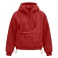 thumbnail image 3 of FUZHIQ Womens Cat Dog Carrier Hoodie Pet Pouch Sweatshirt Kangaroo Pocket Round Opening Hooded Pullover Top, 3 of 5