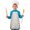 White Buffalo Pattern, variant on White Buffalo Pattern Kids Aprons for Girls and Boys,Adjustable Neck Strap Toddler Aprons for Kids Cooking Baking