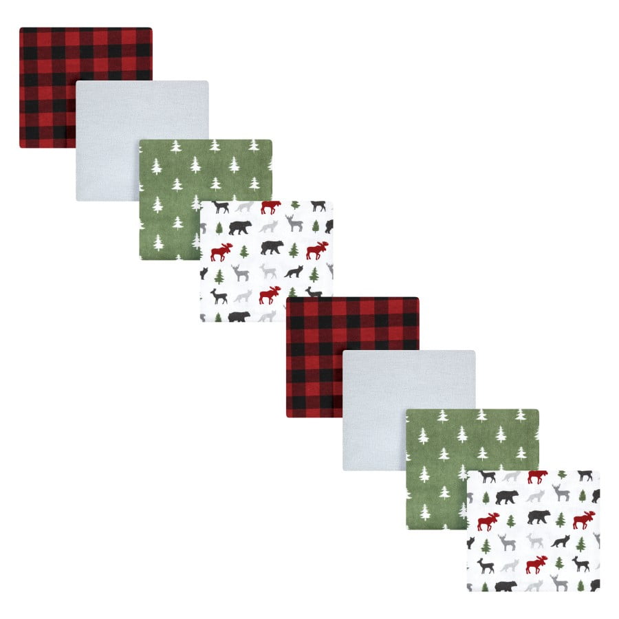 Hudson Baby 4-Pack Flannel Receiving Blankets - Super Soft, 30x36 Inches, Teepee Print