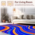 thumbnail image 2 of ODIKA 8'x10' Machine Washable Non-Slip Area Rug, Prismatic Arc with Vibrant Color Band Design High Traffic Rug, Blue, 398161, 2 of 7