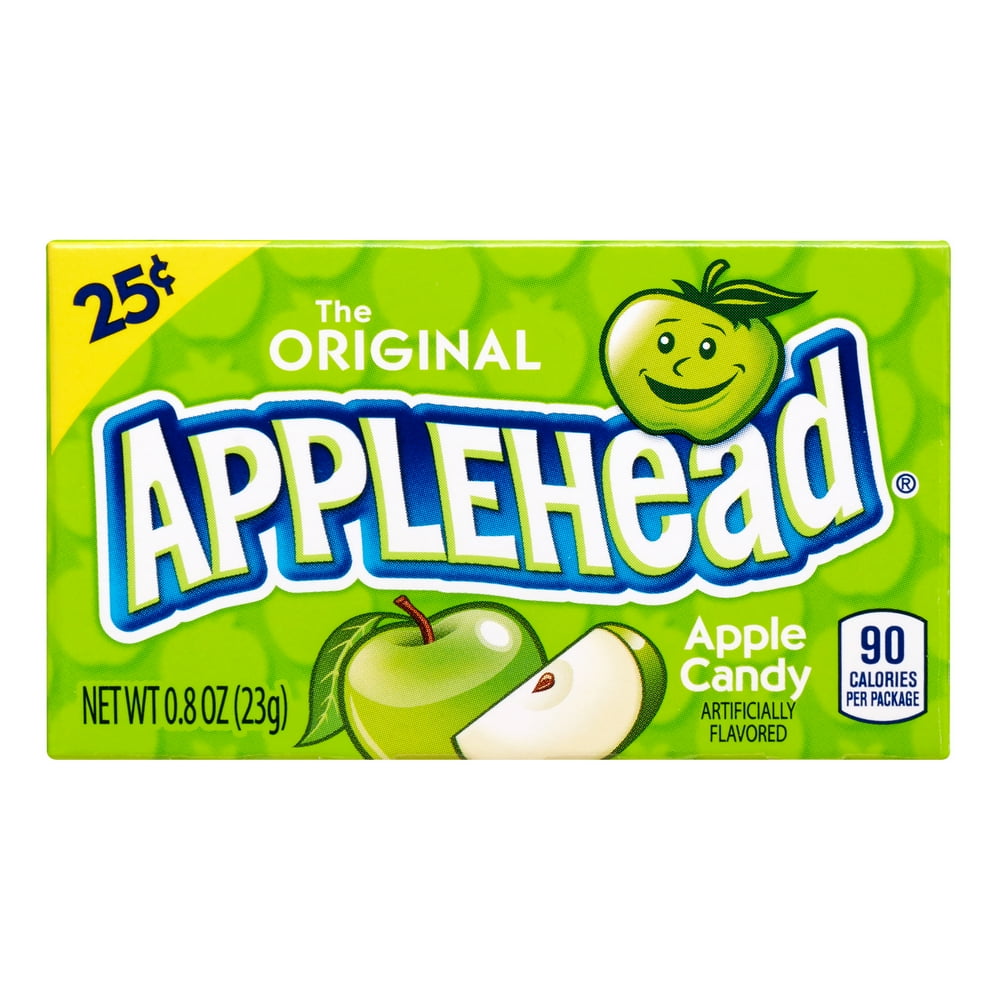Chewy Lemonhead, Applehead Apple Candy, 0.8 Oz. (Box of 24) Walmart