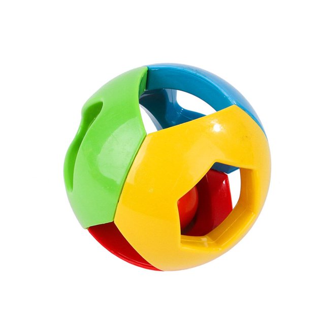 yingyy Pet Colorful Rolling Bell Ball Toy Intelligence Training Pet Pet Playing Ball Outdoor Playing Chewing Throw Toy